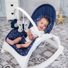 Шезлонг-гойдалка 3 в 1 Lorelli Alex with table JUNGLE Green